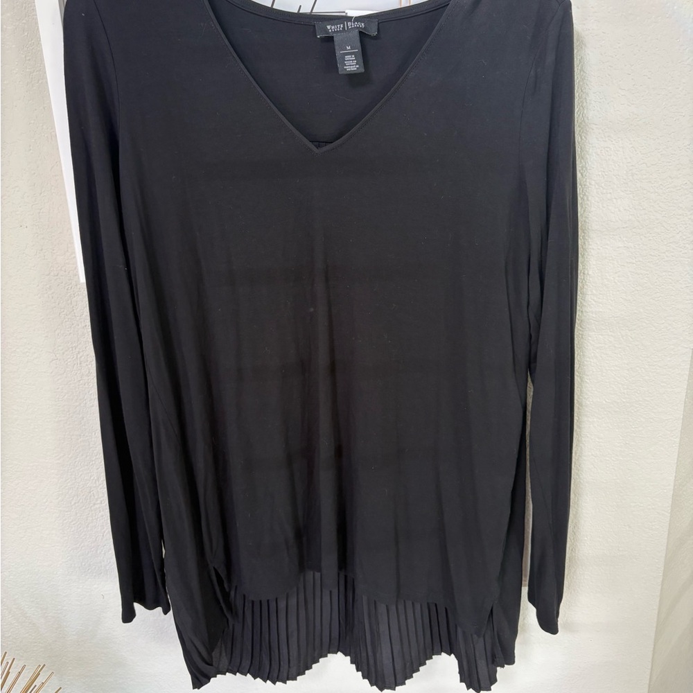 White House Black Market Elegant Black Blouse